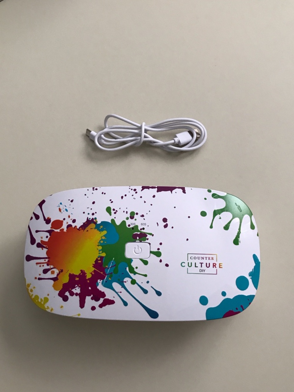 White UV Craft light with Color Splash Design